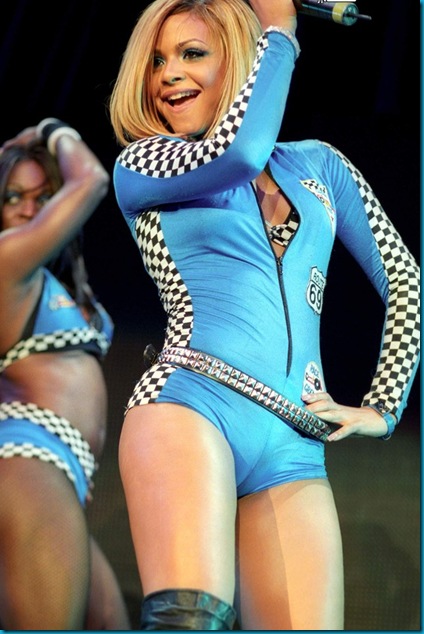 Christina Milan performs with gymnastics toe